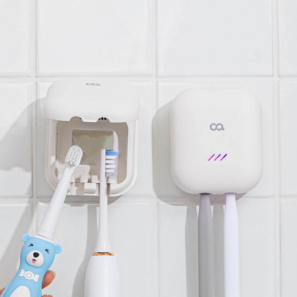 오아 클린이퓨어ProD 바람건조 고온히팅 휴대용 무선 2구 칫솔살균기