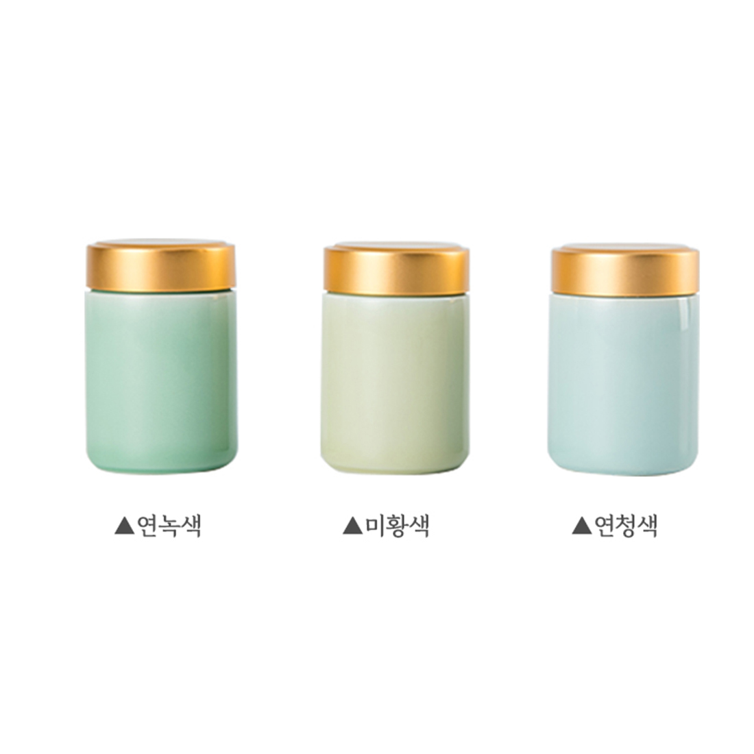 미니 도자기 차엽관 휴대용 찻잎 보관함 다도 차도구 꽃차 백차 보이차통 - 상세 이미지 4