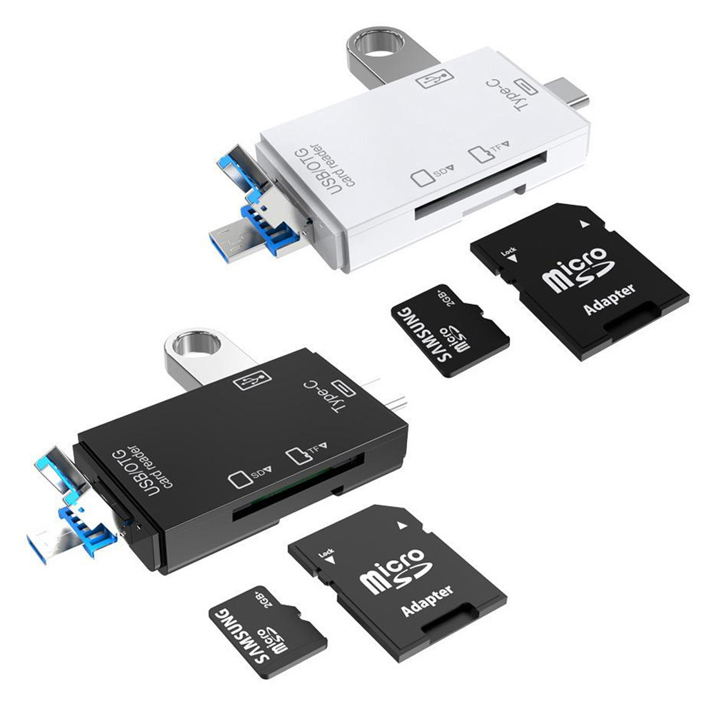 SD카드리더기 블랙박스 USB 메모리 멀티 카드 OTG 리더기 C타입 5핀 - 상품 이미지