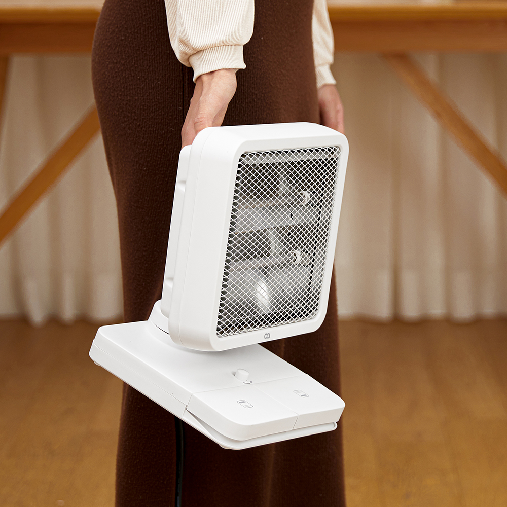 오아 미니 전기 히터 무취 무연 무소음 듀얼램프 사무실 간편 풋터치 발난로