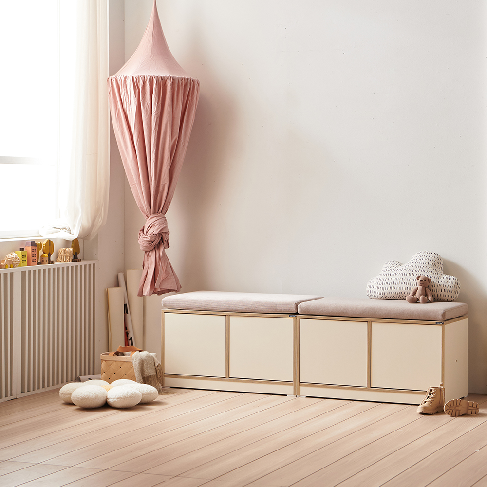 카이800 쿠션벤치형 키즈 아기수납장 장난감 수납장