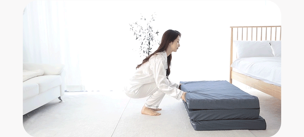 수면도감 3단 접이식 매트리스 두께 11CM 싱글