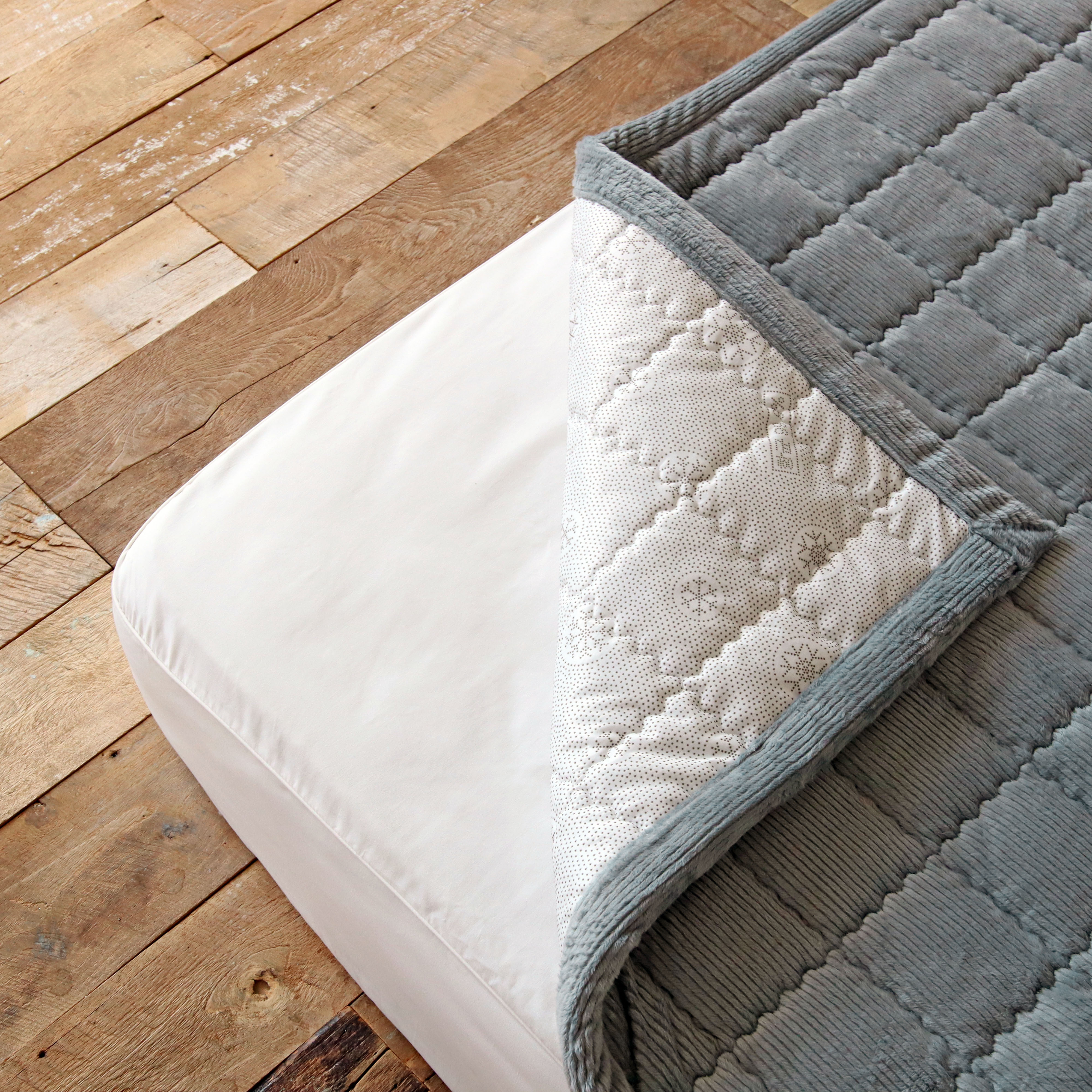 코듀로이 착번아웃 극세사 겨울 침대 매트리스 미끄럼방지 논슬립 패드 슈퍼싱글