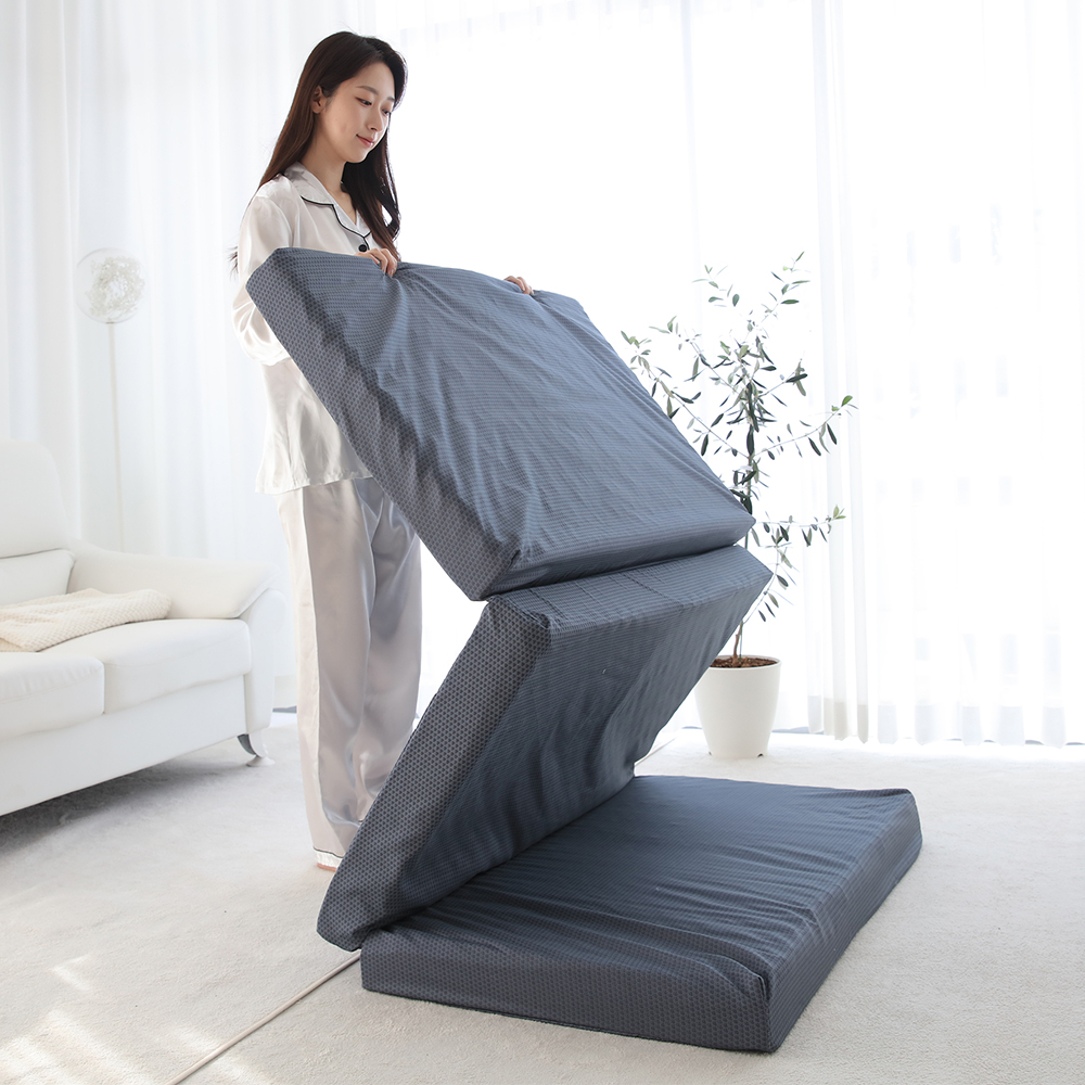 수면도감 3단 접이식 매트리스 두께 11CM 싱글