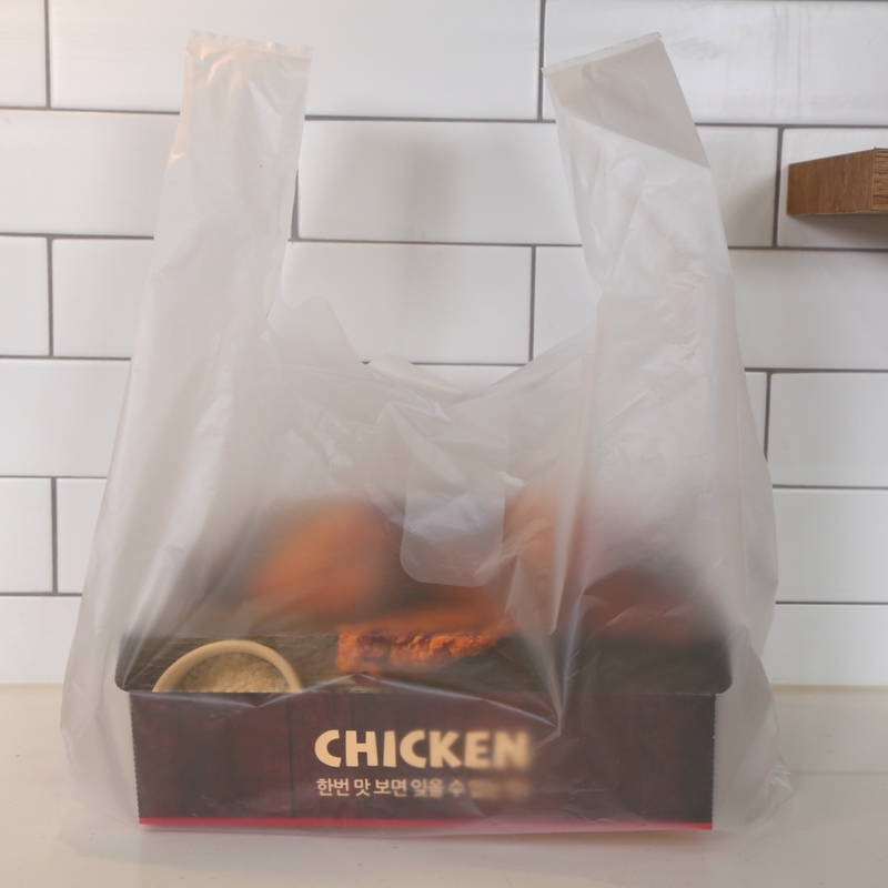 HD 무지비닐봉투 중 대 특대 100장 반투명 업소용