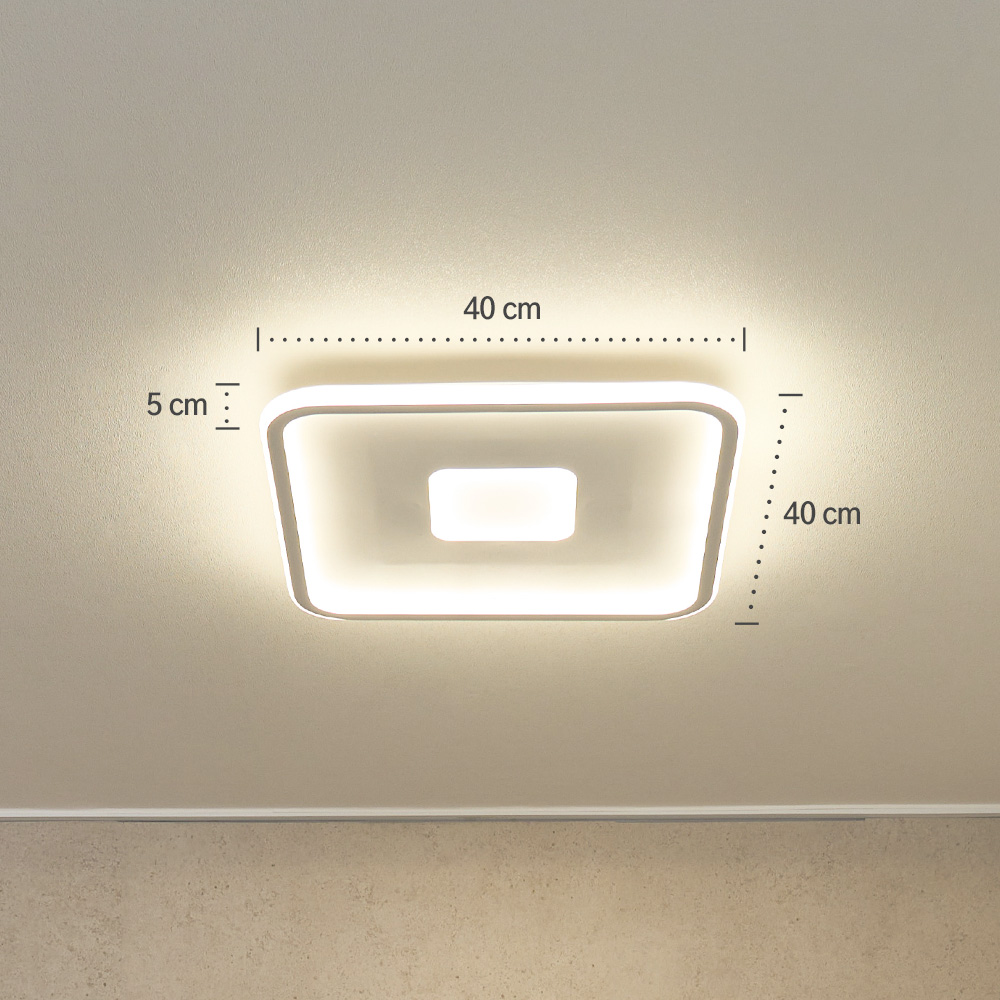 LED직부등 LED등 그리마 사각 40W 천장조명 - 상세 이미지 5