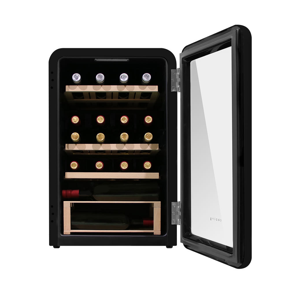 쿠잉 레트로 와인셀러 블랙