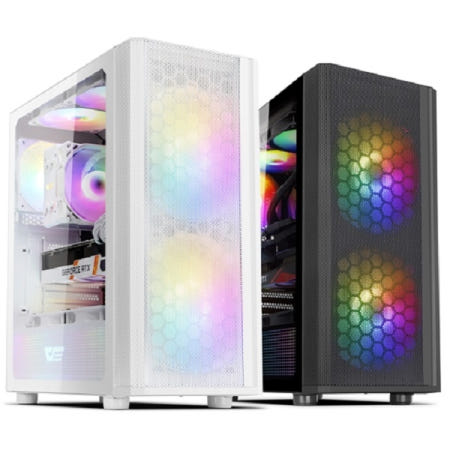 DARKFLASH DK360 MESH RGB 강화유리 화이트 (미들타워)
