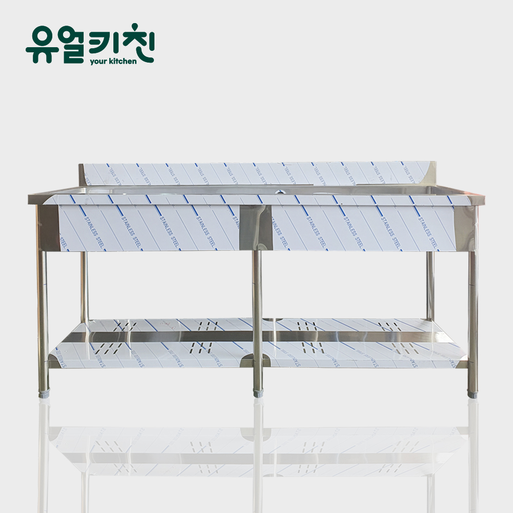 1800 1조 업소용싱크대 스텐 개수대 영업용씽크대 높이850 제작 - 메인 이미지