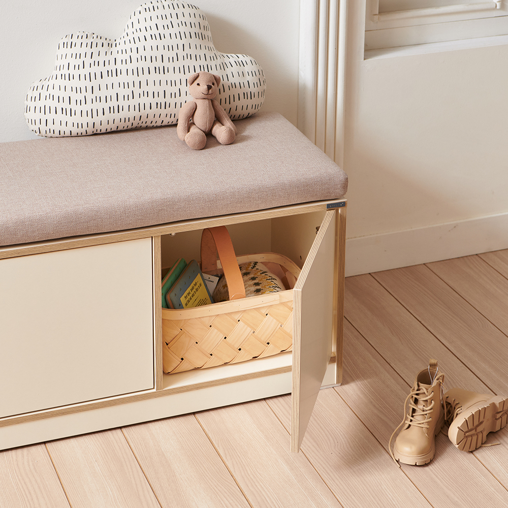 카이800 쿠션벤치형 키즈 아기수납장 장난감 수납장