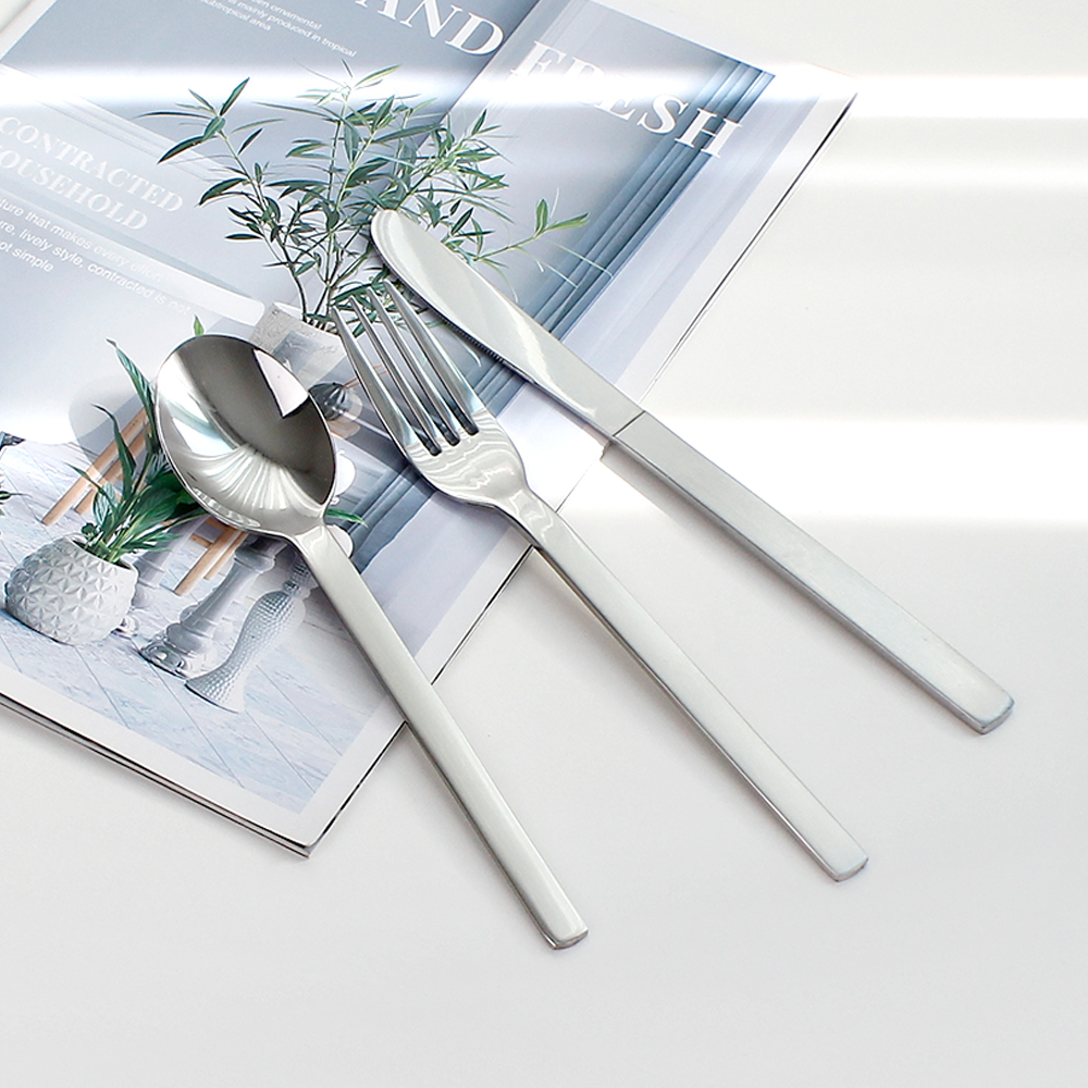 커트러리 세트 심플샤틴 포크 스푼 나이프 3P