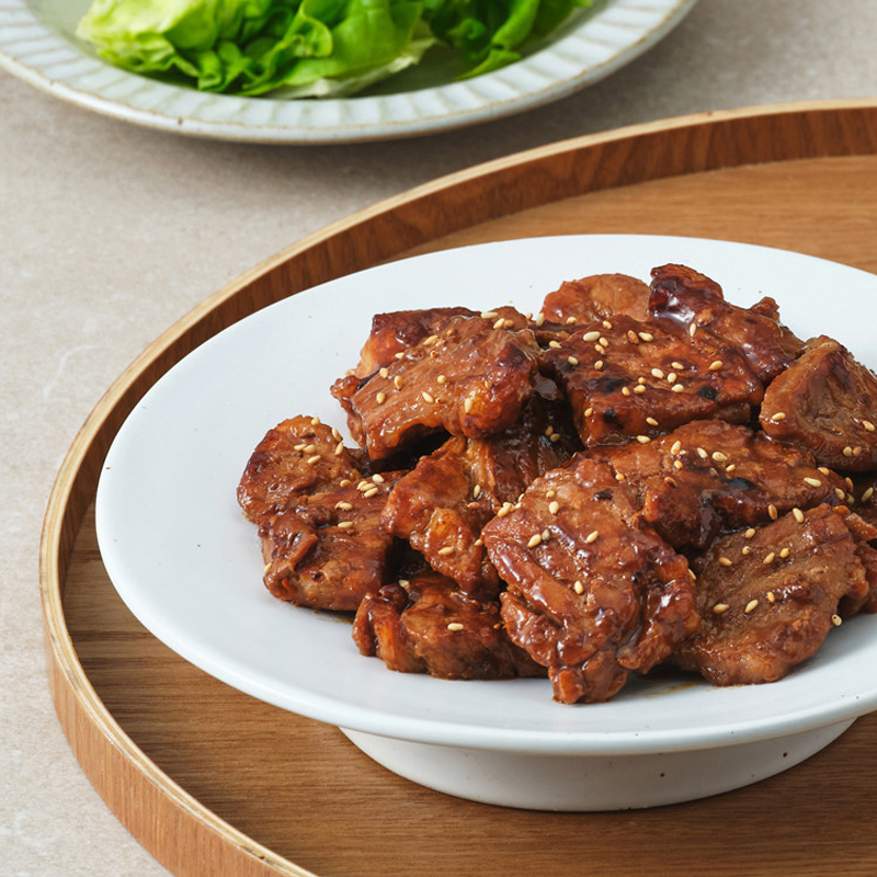미트뱅크몰 양념돼지목심구이 400g / 돼지고기 간편조리 가정 요리 간식 안주 캠핑 - 메인 이미지