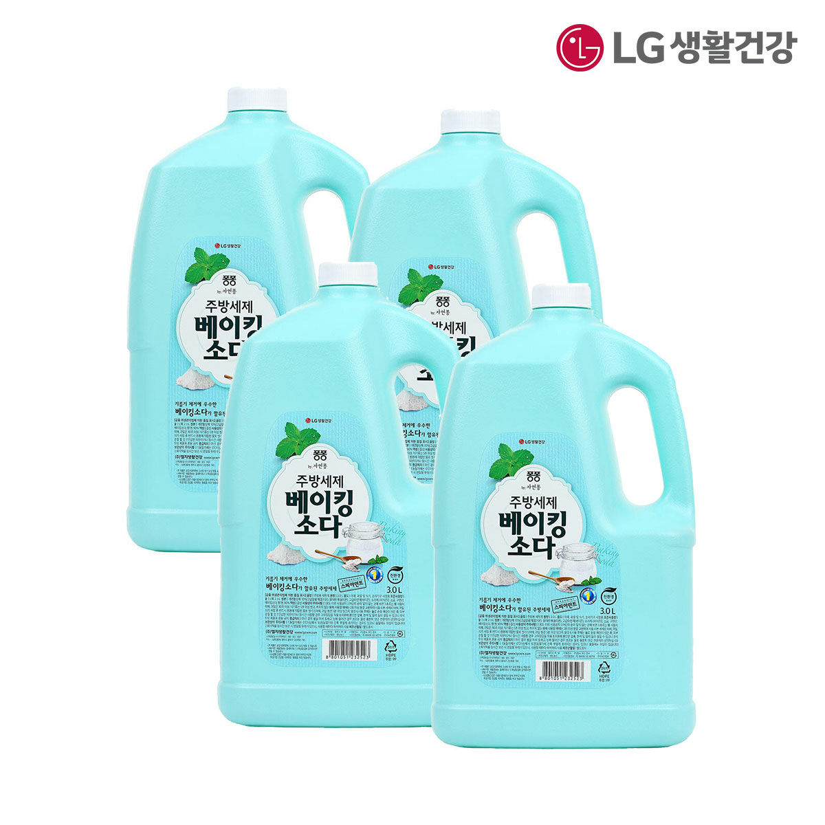 LG생활건강 퐁퐁 주방세제 베이킹소다 3L 4개 - 메인 이미지