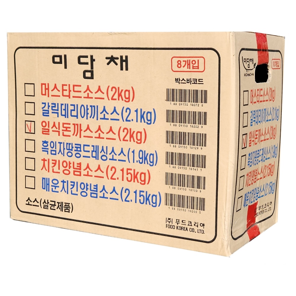 미담채 일식 돈까스소스 업소용 2kg, 8개 - 상세 이미지 5