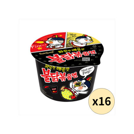 삼양식품 불닭볶음면 큰컵 105g x 16개