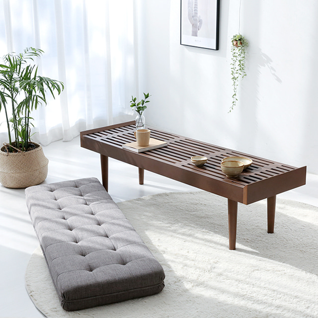 벤치형소파 나무 거실 벤치 등받이없는 긴 평상 쇼파