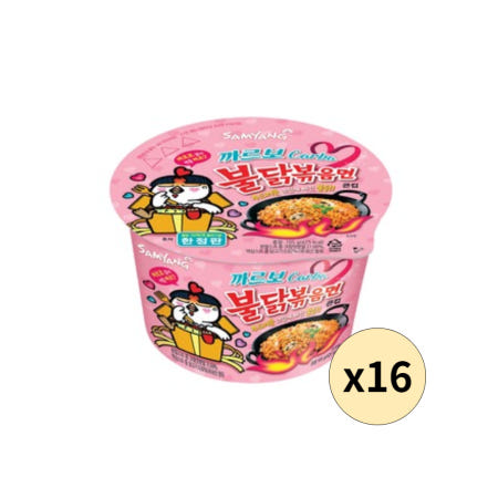 삼양 까르보 불닭볶음면 큰컵 105g x 16개