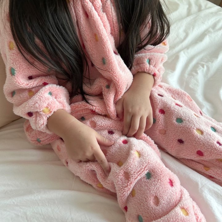 아기랑커플룩 국산 극세사 잠옷 아기 파자마 영아 실내복 수면바지 - 상세 이미지 2