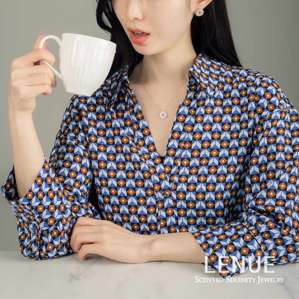 레뉴 오로라 부케 목걸이 / 925 실버 큐빅 셀프웨딩 파티 여자친구 애인 아내 생일 선물 이미지 7