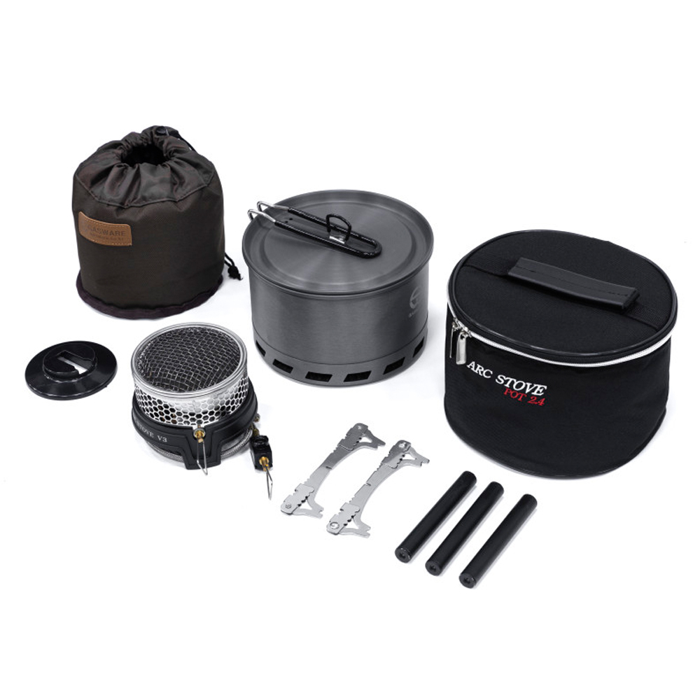 가스웨어 아크스토브 V3 백패킹 리액터 미니 버너 난로 가스콤 실버