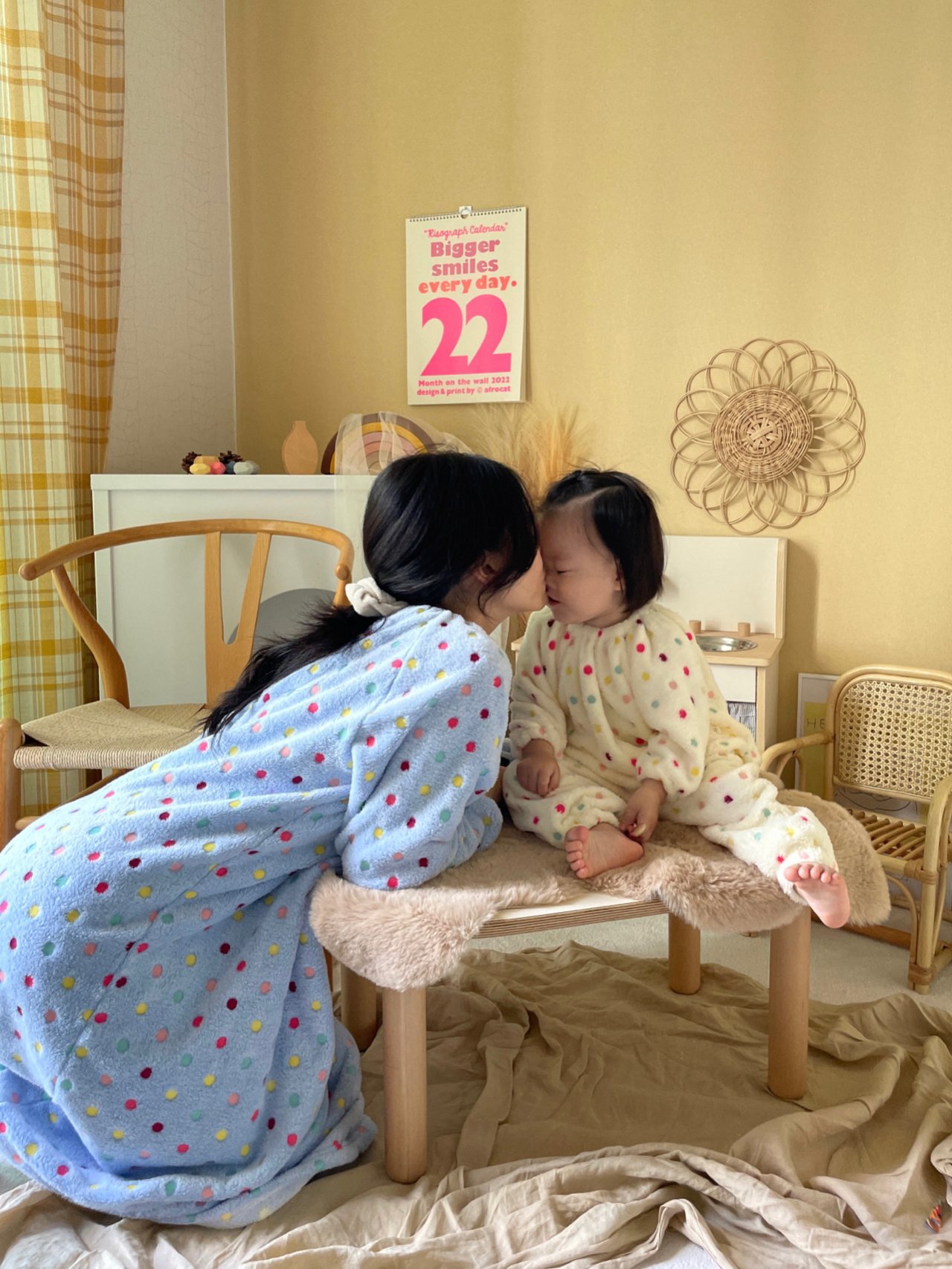 아기랑커플룩 국산 극세사 잠옷 아기 파자마 영아 실내복 수면바지 - 상세 이미지 3
