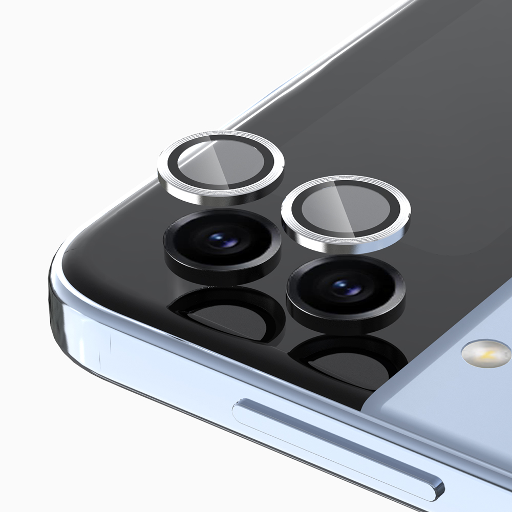 아이엠듀 카메라 보호 필름 풀커버 강화유리 빛번짐 방지 블랙 갤럭시Z 플립4, 2매입