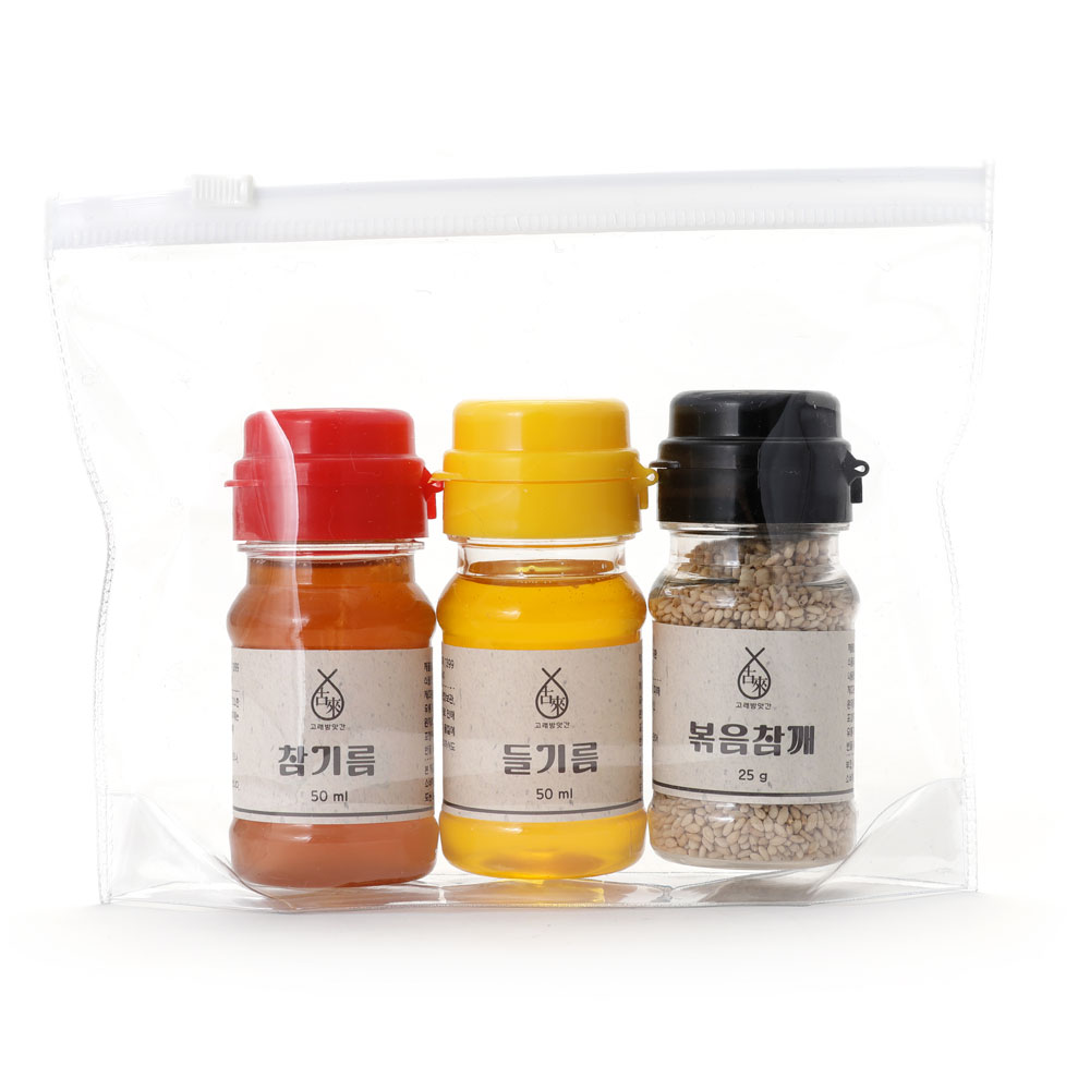 중국산 참기름 들기름 볶음참깨 미니 50ml 3종세트 캠핑 여행 맛보기 - 상세 이미지 2