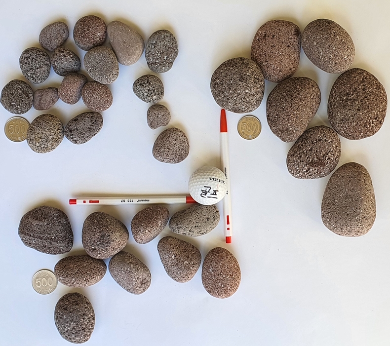 라바스톤화산에그스톤 붉은색 (volcanic pebble ) 3kg(1봉) - 상세 이미지 4