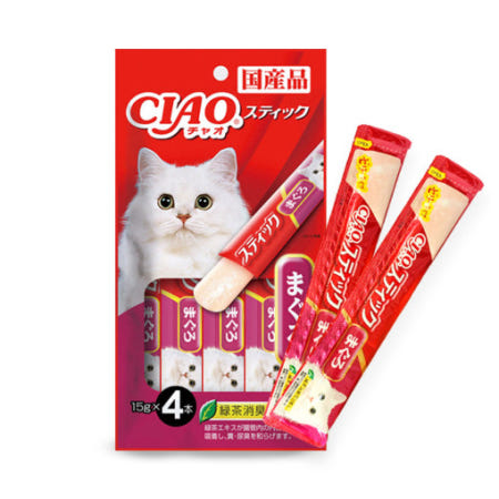 이나바 챠오스틱 15g 4P 고양이 간식 참치 TSC-121