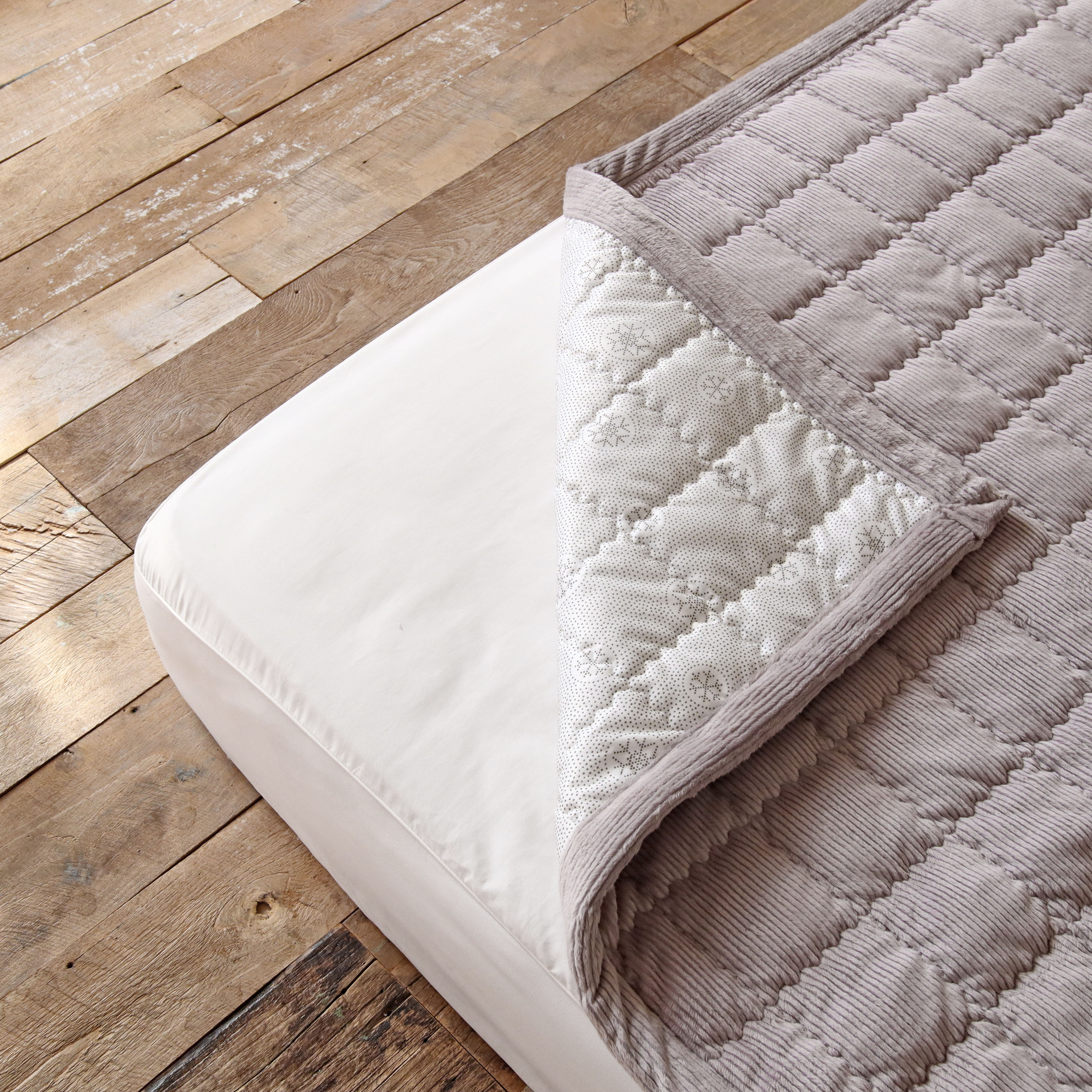 코듀로이 착번아웃 극세사 겨울 침대 매트리스 미끄럼방지 논슬립 패드 슈퍼싱글