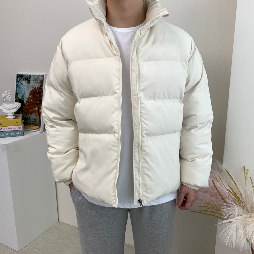남자 오버핏 숏패딩 웰론 겨울 커플 점퍼 아우터 이미지 2