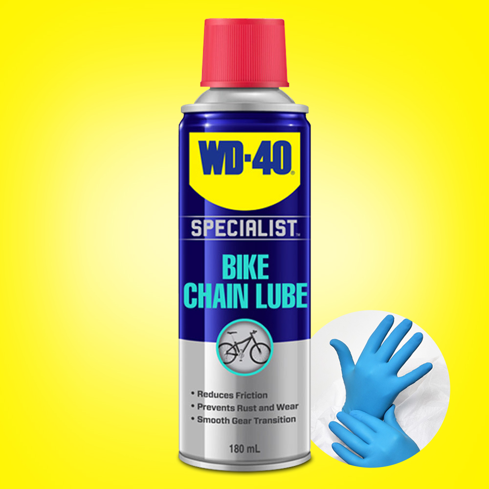 WD40 자전거 체인 윤활유 180ml 바이크 서스펜션 건식 습식 오일 기름 그리스 윤활제 제품 이미지