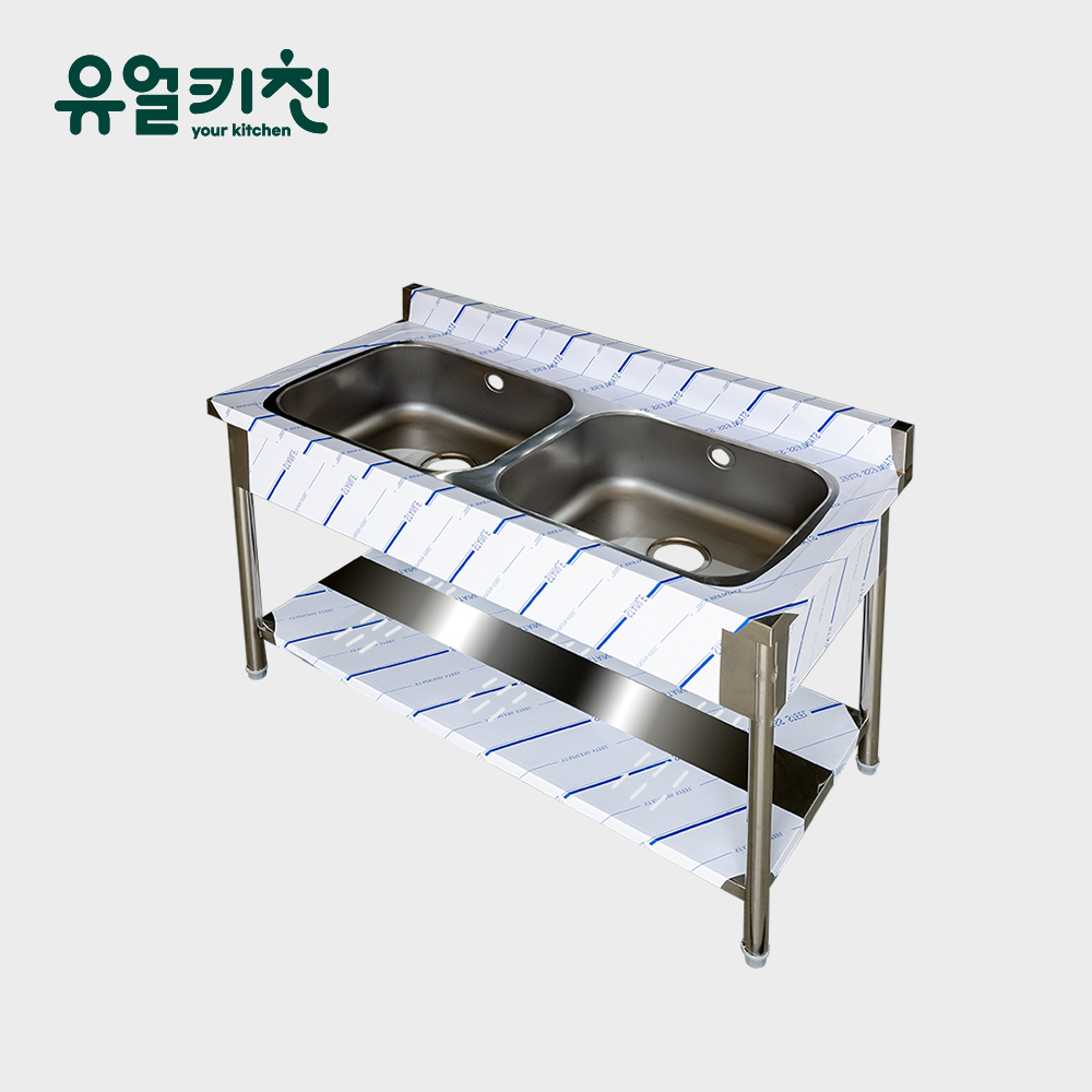 유압식 1200 2조 업소용싱크대 개수대 식당 야외 영업용씽크대 높이850