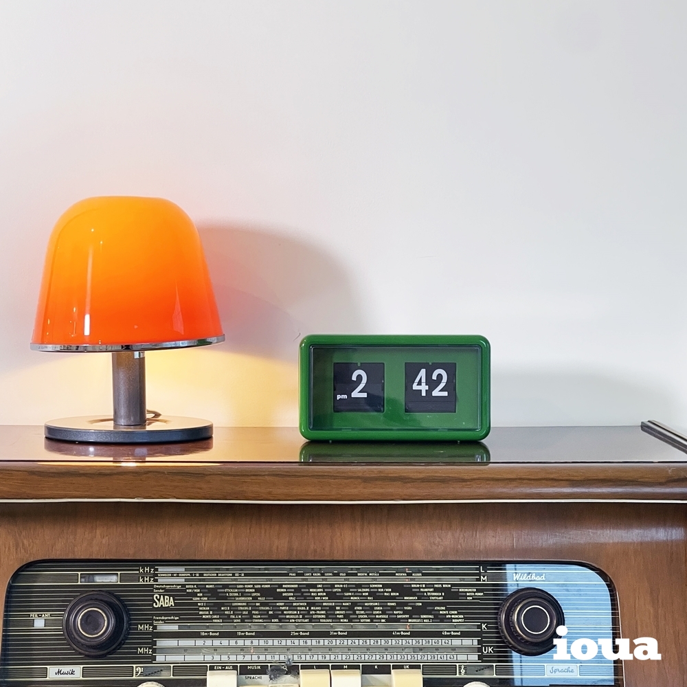 요와 레트로 컬러 플립시계 미드센추리모던 인테리어 탁상시계 머스타드 포레스트 밀크 플립