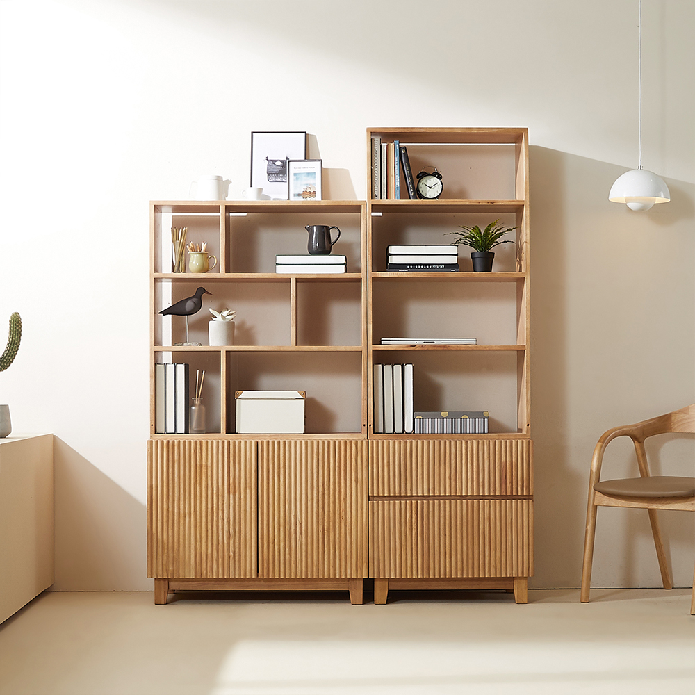 모노 고무나무 원목 다용도 거실 미니 수납장 800