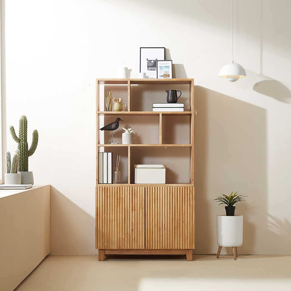 모노 고무나무 원목 다용도 거실 미니 수납장 800