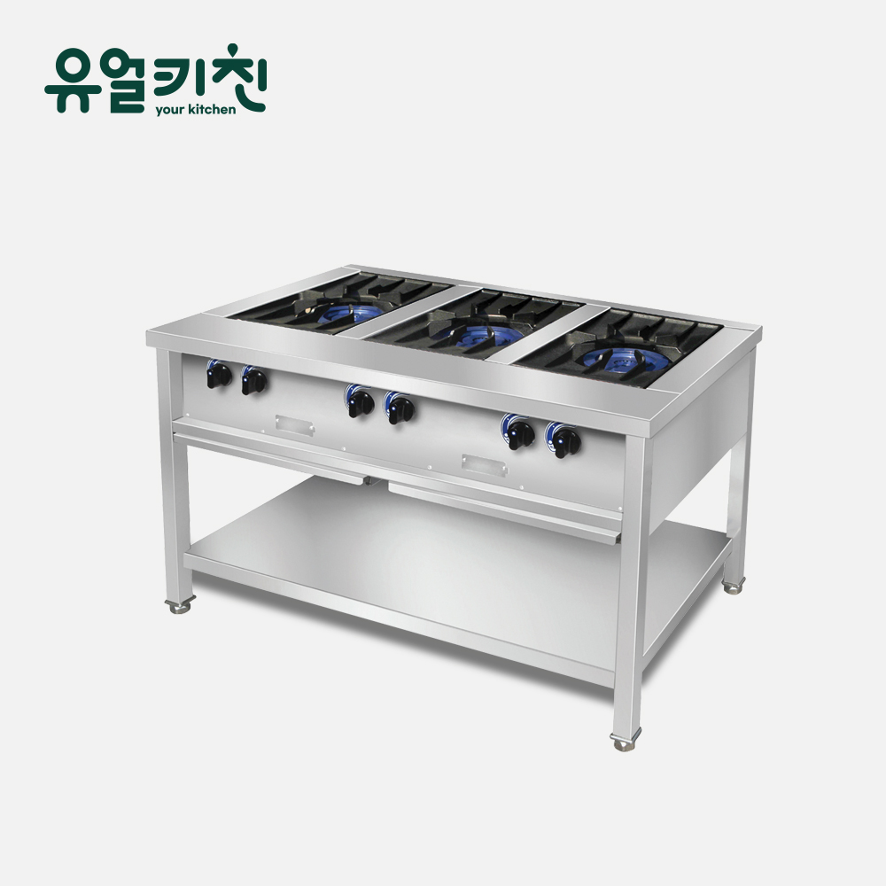 키친블루 1200 3구 간택기 업소용 식당용가스렌지 화구 LPG