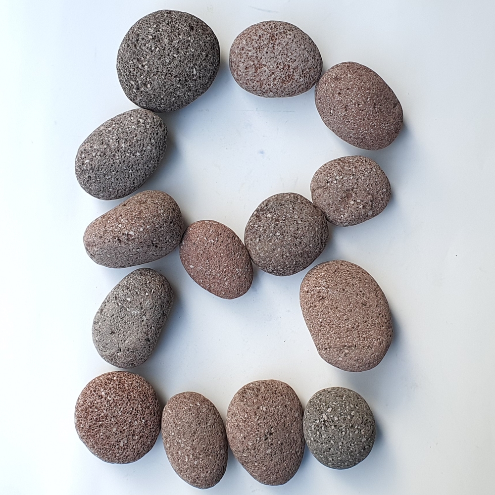 라바스톤화산에그스톤 붉은색 (volcanic pebble ) 3kg(1봉) - 상세 이미지 3