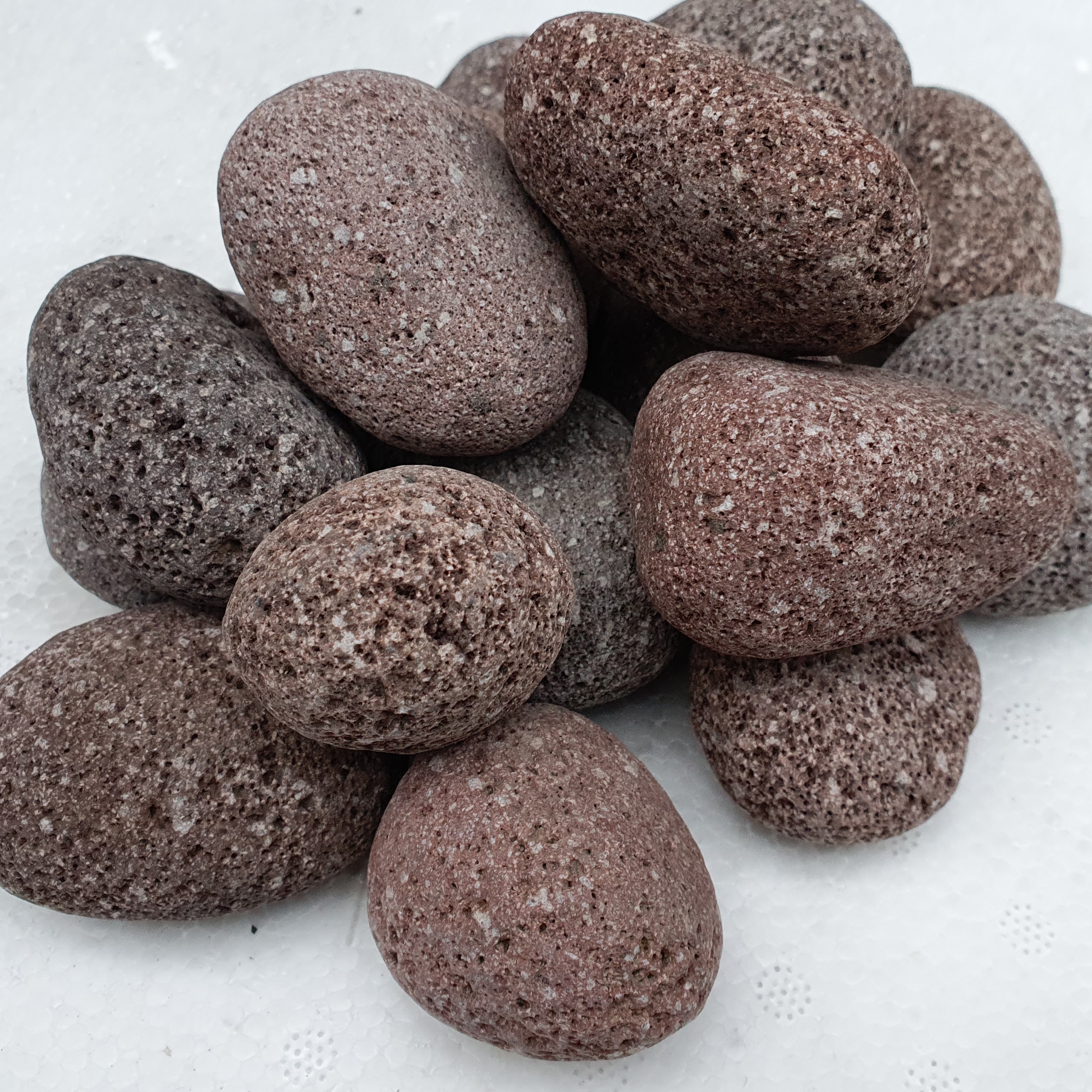 라바스톤 에그스톤 붉은색 (volcanic pebble ) 15kg대포장 - 상세 이미지 5
