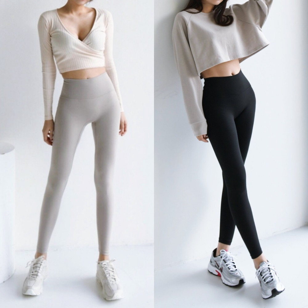 로라벨 셀 필라테스 레깅스 힙 커버 업 요가복 필라테스복 요가 하의 옷 요가바지 - 상품 이미지
