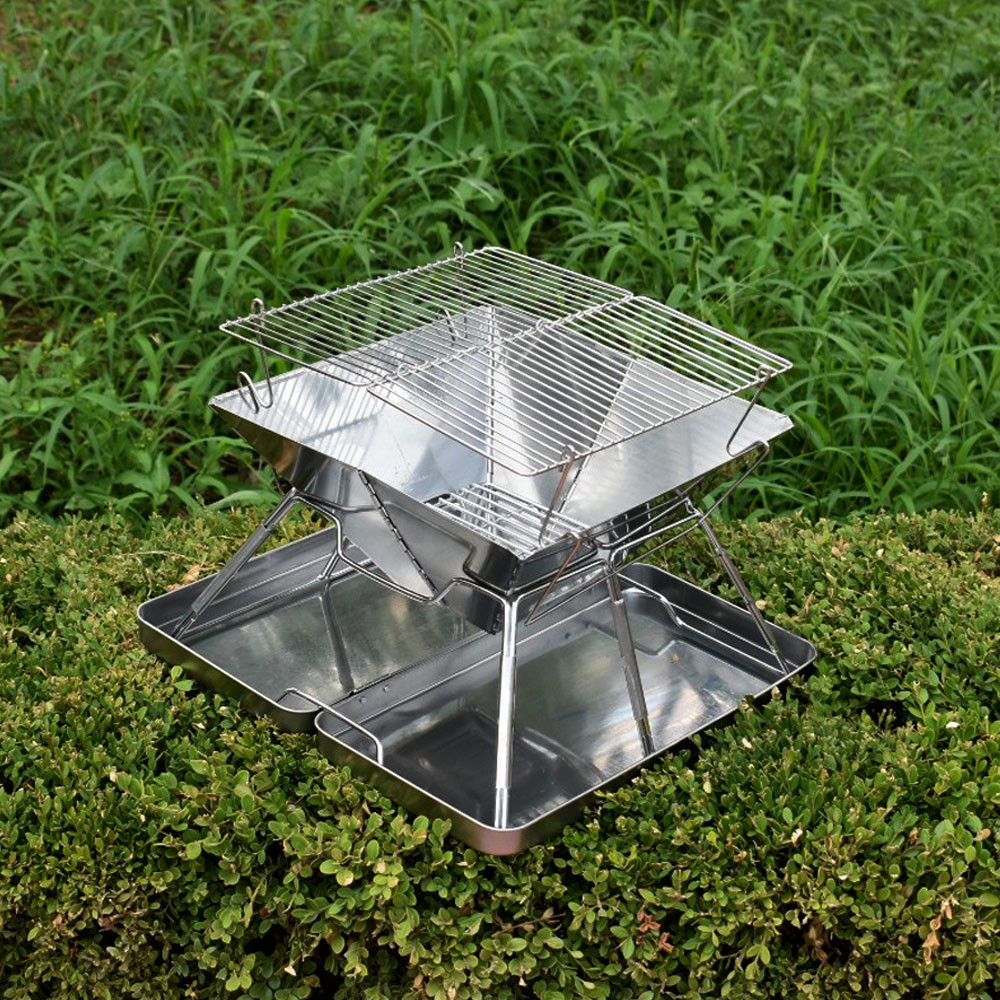 스테인레스 접이식 화로대 A형 바비큐 캠핑그릴 직화 야외용그릴 bbq 미니화로대