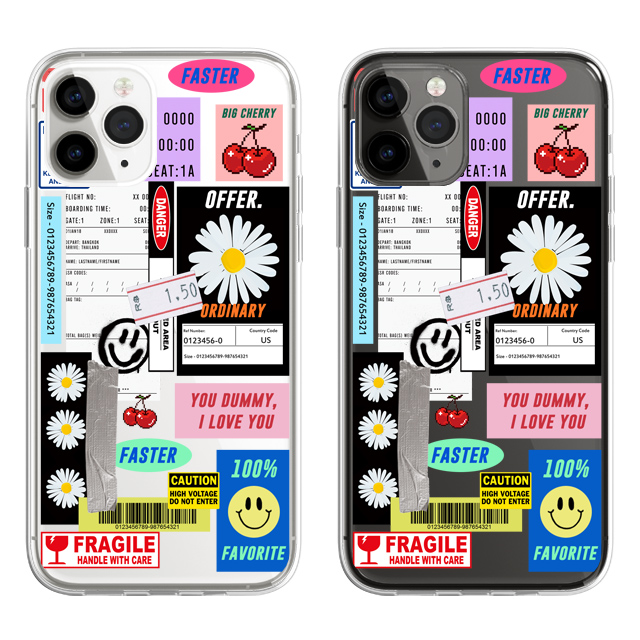 데이지 라벨 스티커 투명 젤리 케이스 - 상품 이미지