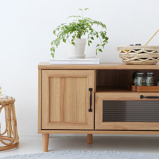 오디오장식장 낮은 원목 거실장 티비 다이 선반 1200