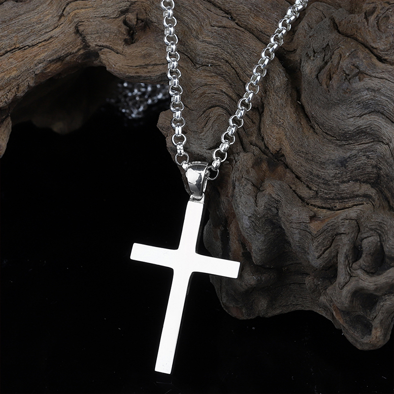 925실버체인목걸이 순은 십자가necklace 여자 남자실버목걸이 줄 - 상품 이미지