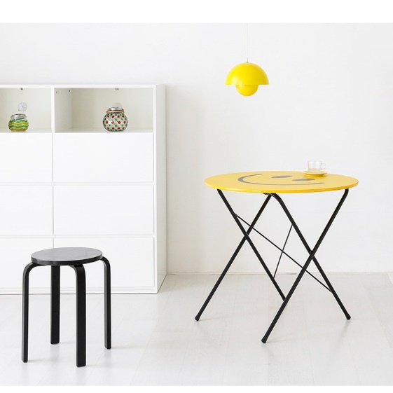 접이식원형테이블 입식 간이식탁 접는테이블 자취식탁