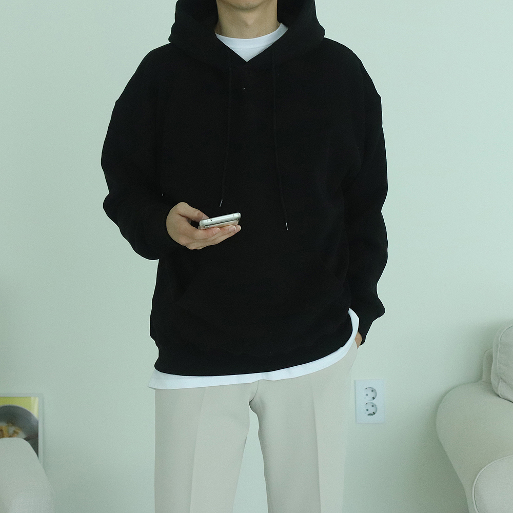 남자기모후드티 오버핏 커플 모자큰 후드티 이미지 3