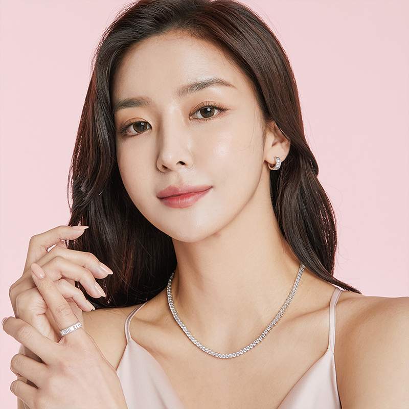 테니스목걸이 체인necklace 여자 남자목걸이 큐빅목걸이 - 상세 이미지 3