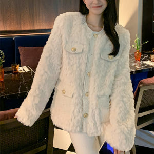 수입 알파카 반코트 페이크퍼 뽀글이 숏코트 백화점퀄리티 청담동며느리룩 파... 착용 후기 | 사이즈/핏 총정리 - 상품 이미지 4