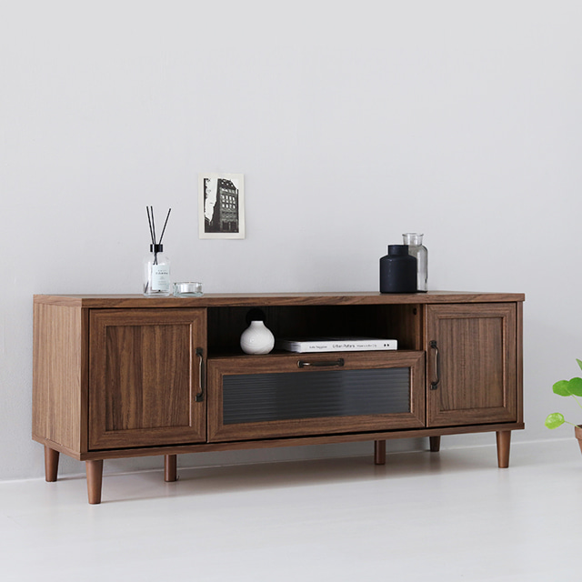 오디오장식장 낮은 원목 거실장 티비 다이 선반 1200