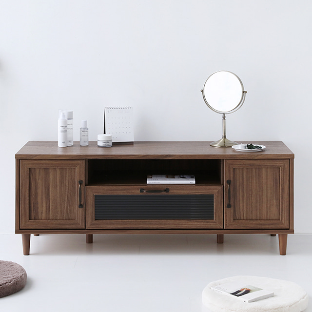 오디오장식장 낮은 원목 거실장 티비 다이 선반 1200